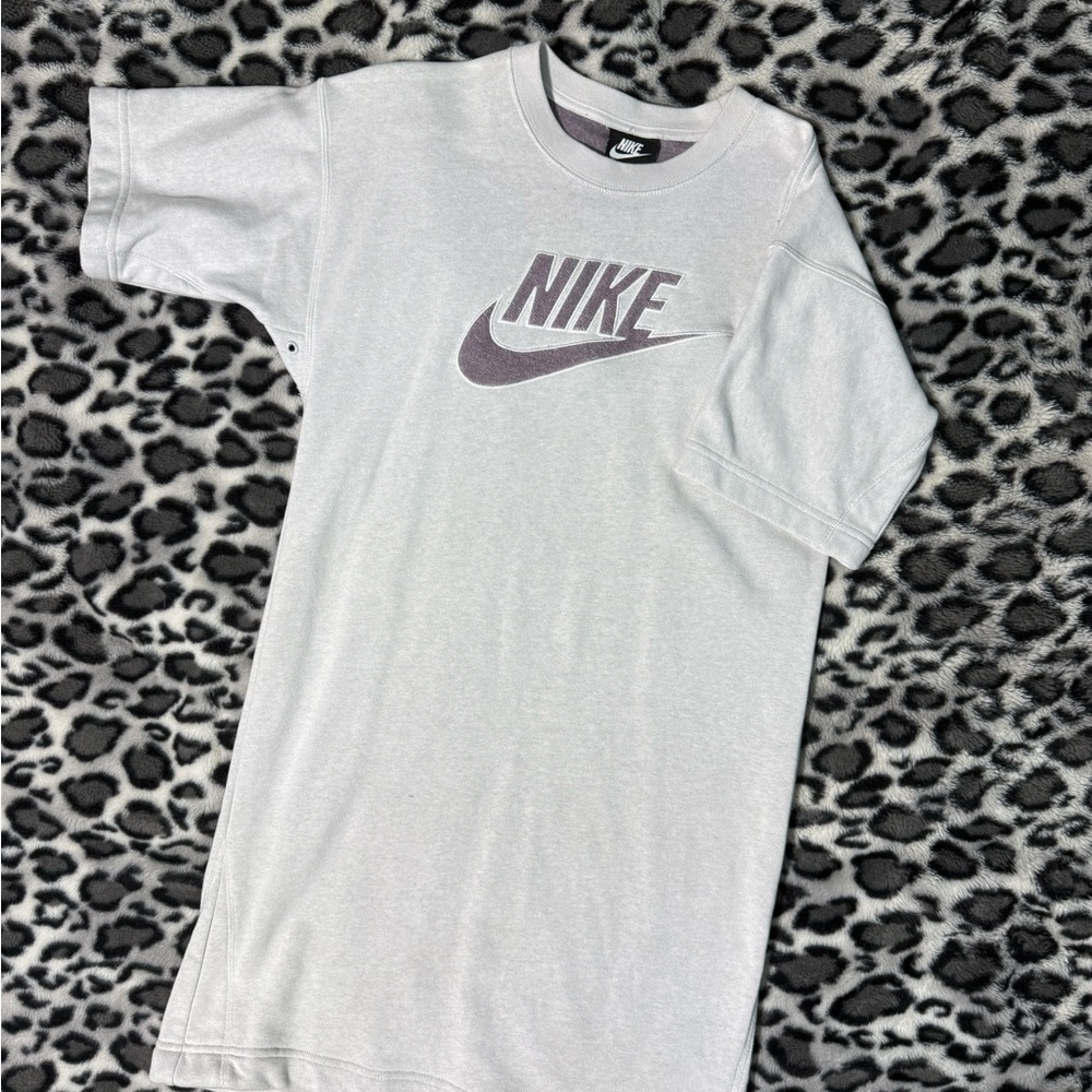 Nike Light Gray Tee with Purple Logo dress